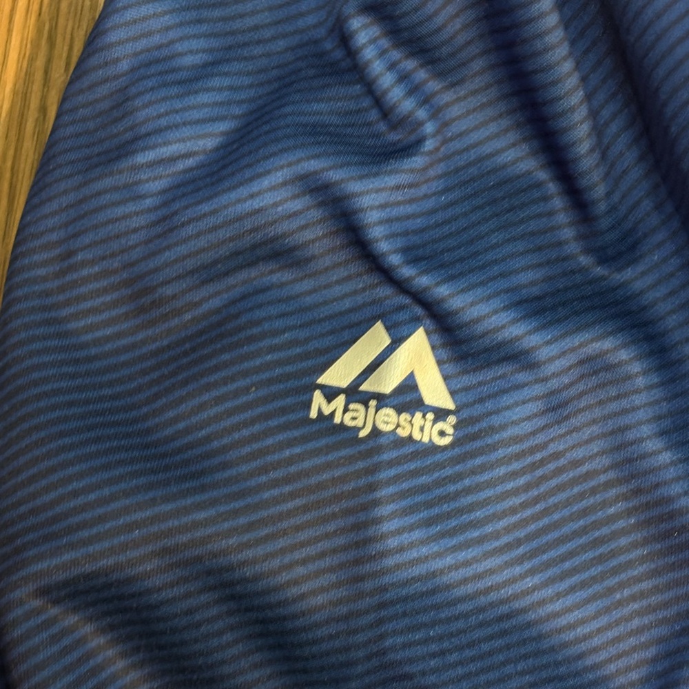 Majestic NBA Exclusive Collection Blue and Yellow Hoodie - Picture 4 of 5